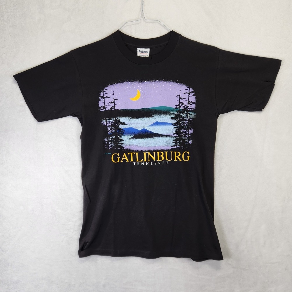 Vtg Gatlinburg Tennessee T Shirt Single Stitch USA Smoky Mountains Tourist M